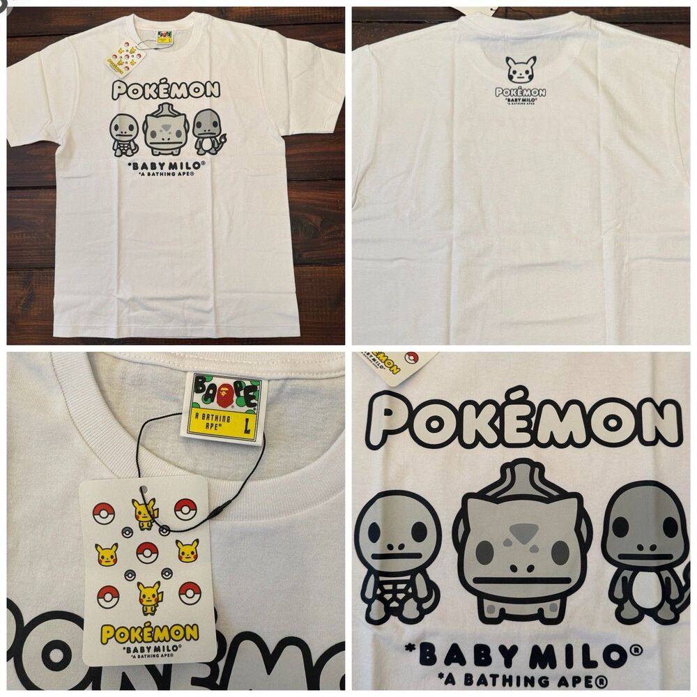 BAPE Baby Milo x Pokemon Monotone Starters #3 Tee